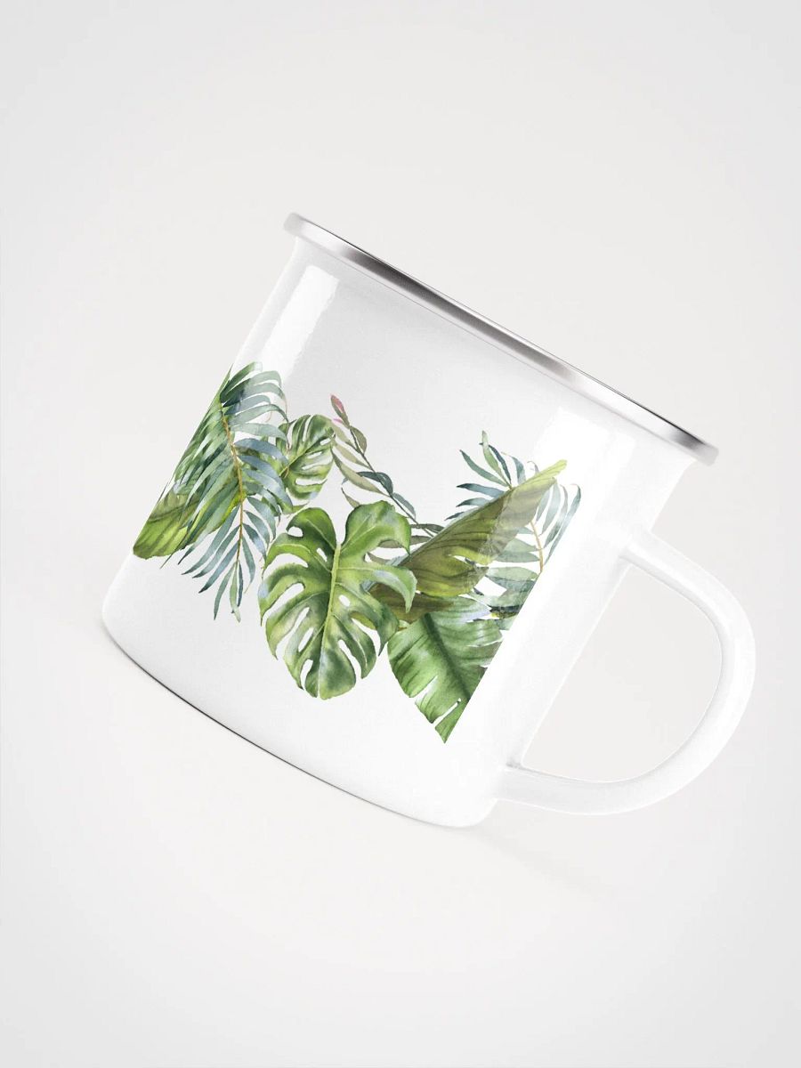 Tropical Leaves Enamel Camping Mug product image (5)