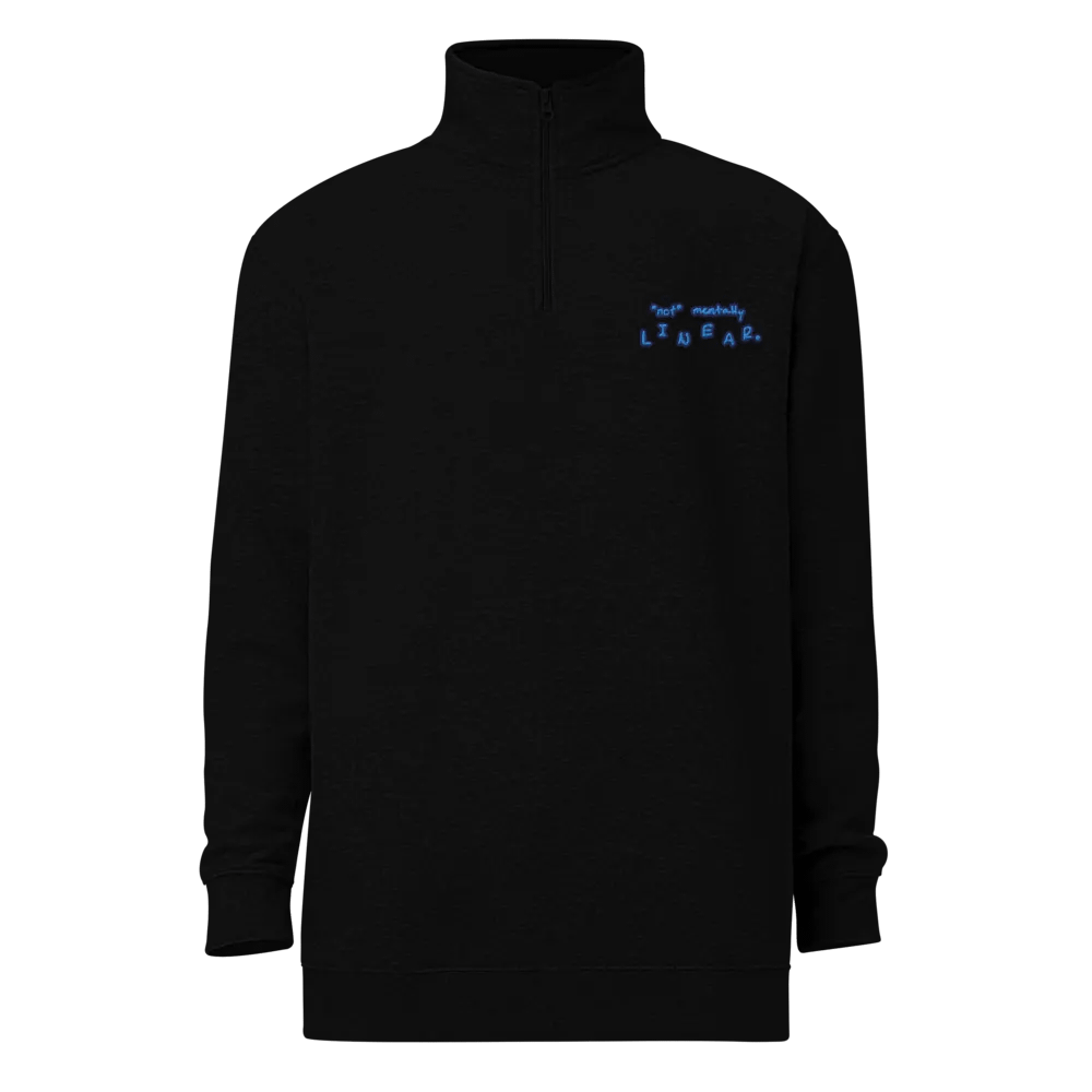 *not* mentally linear. (electric design) embroidered quarter zip product image (2)