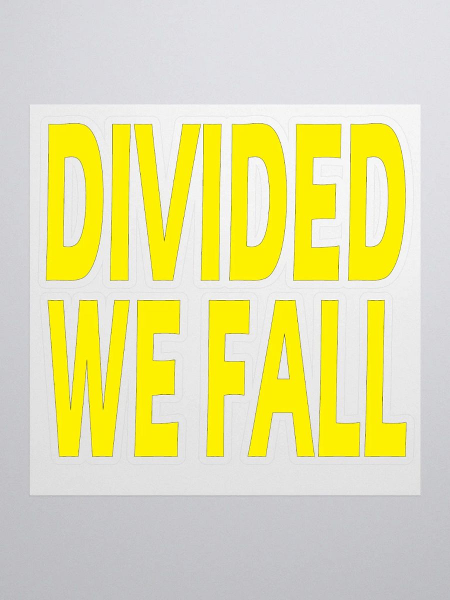 Divided We Fall - Yellow - Kiss Cut Stickers product image (2)