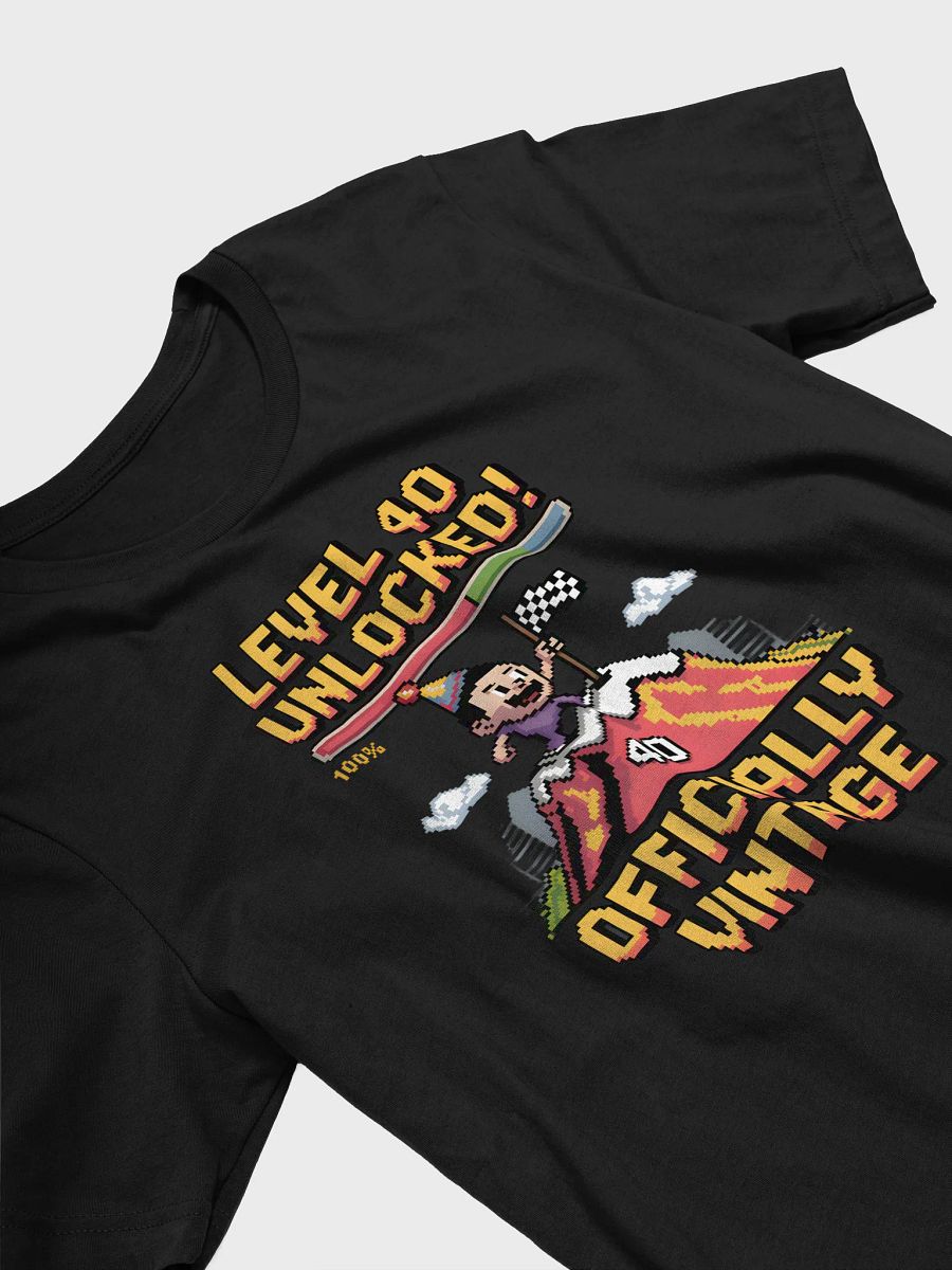 Level Forty Unlocked! Officially Vintage T-Shirt | Funny 40th Birthday Gaming Tee product image (26)