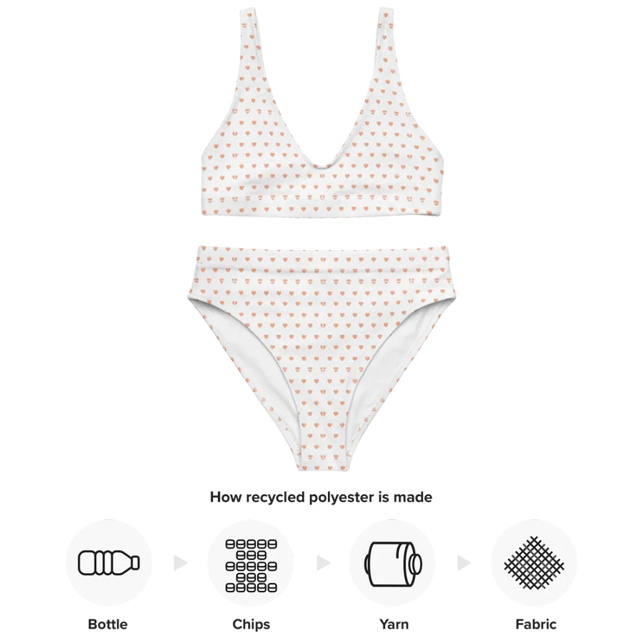 Pastel Heart Seamless Pattern High Waisted Bikini - V5 product image (4)