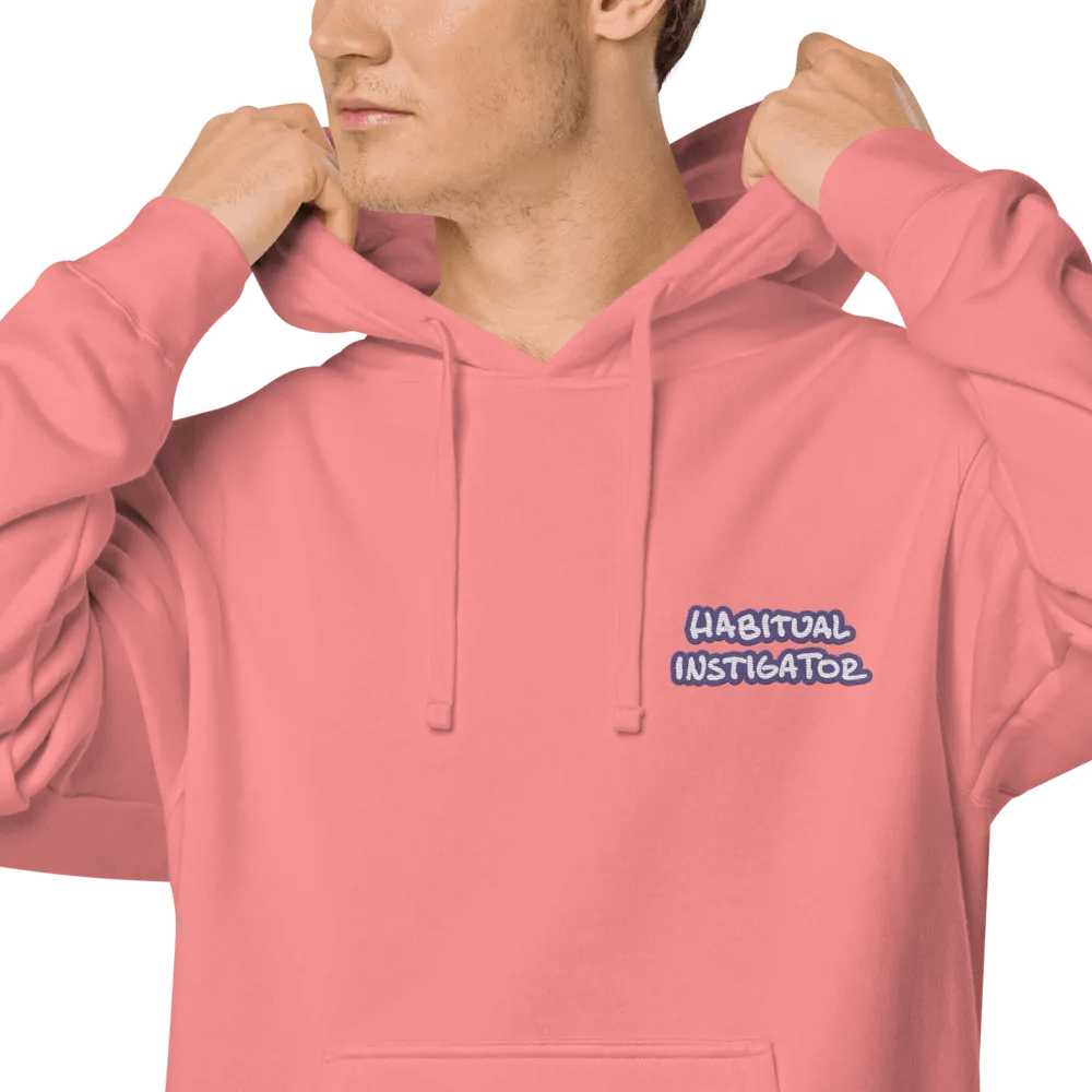 Habitual Instigator (L.C. purple bubble design 2) embroidered pigment hoodie product image (7)