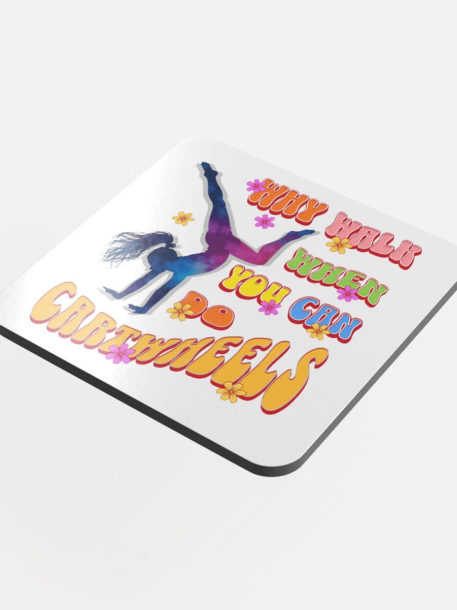 Why Walk When You Can Do Cartwheels Whimsical Coaster Set product image (4)