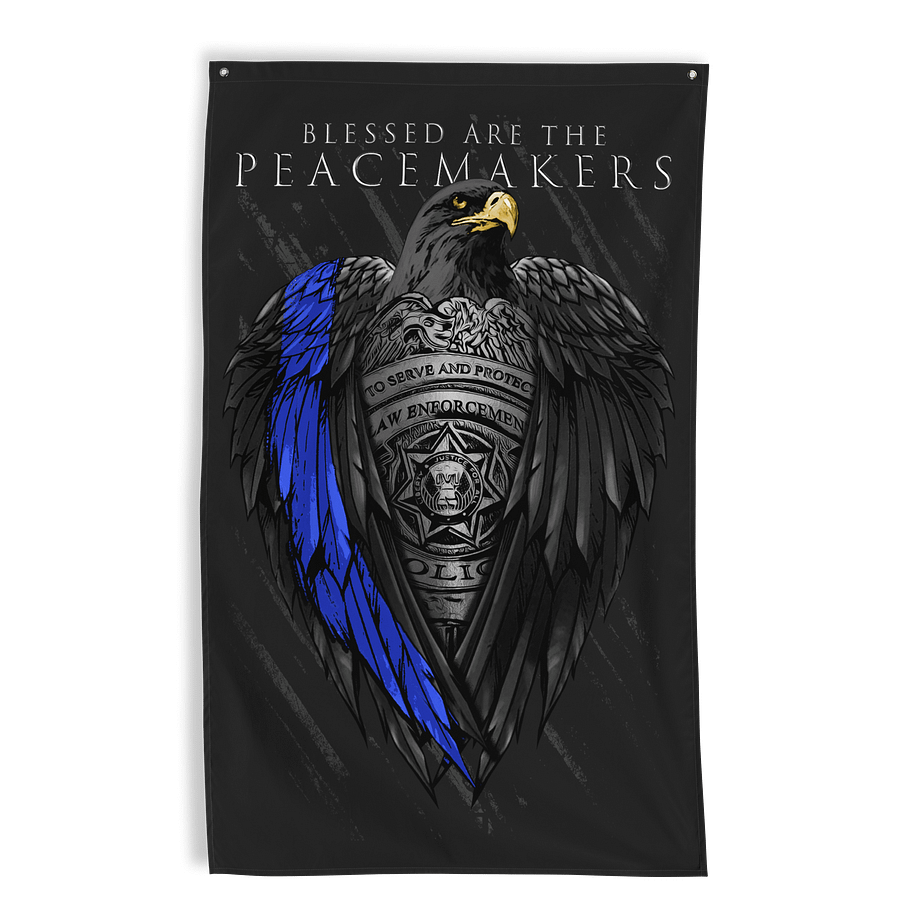 Peacemakers Black Eagle Wall Flag product image (1)