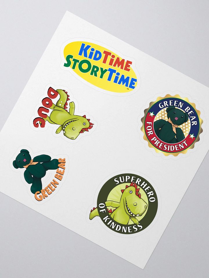 Green Bear and Doug the Dinosaur Sticker Pack product image (2)