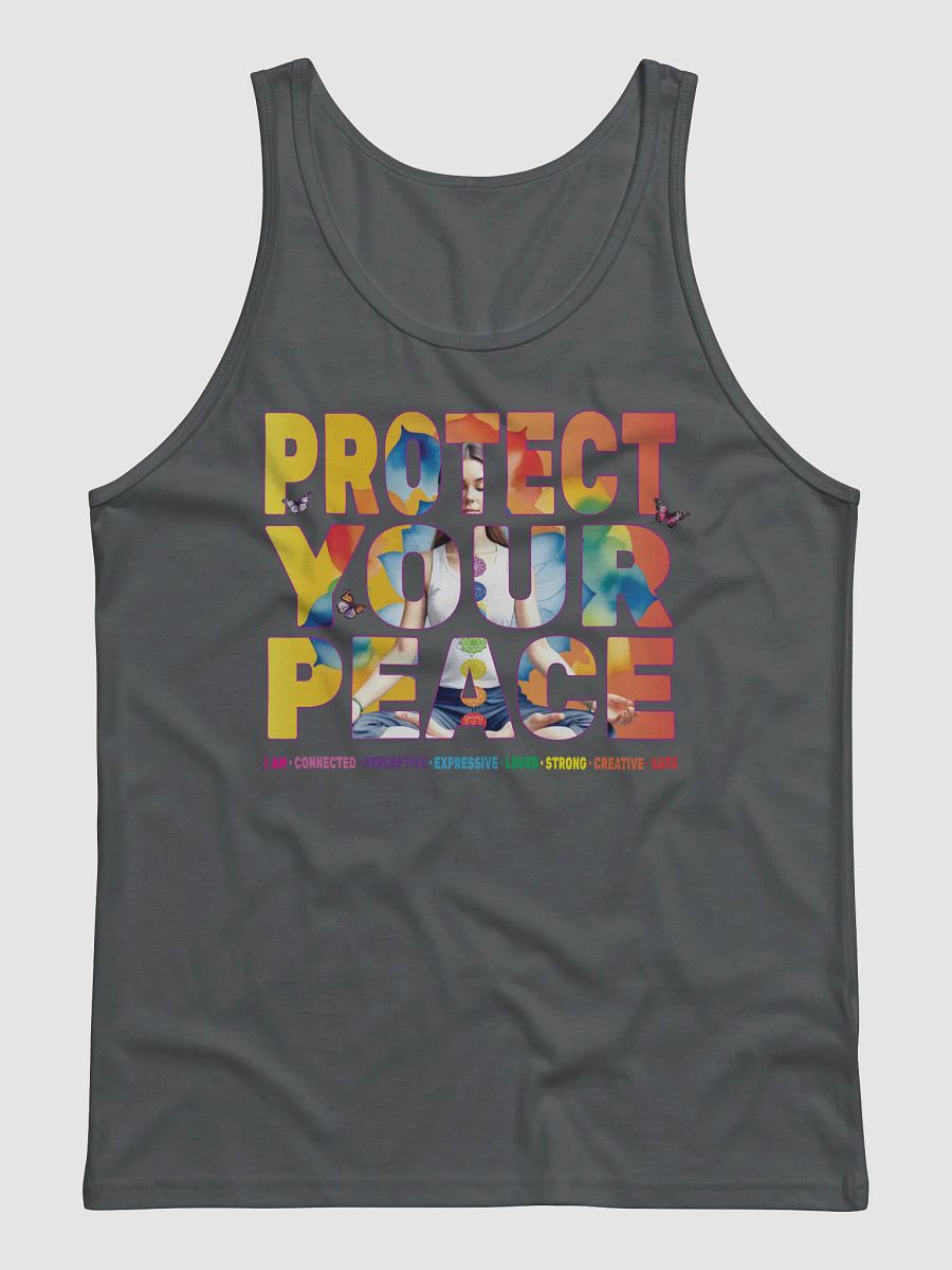 Protect Your Peace 7 Chakra Meditation Yoga Pose Spirituality Tank Top product image (3)