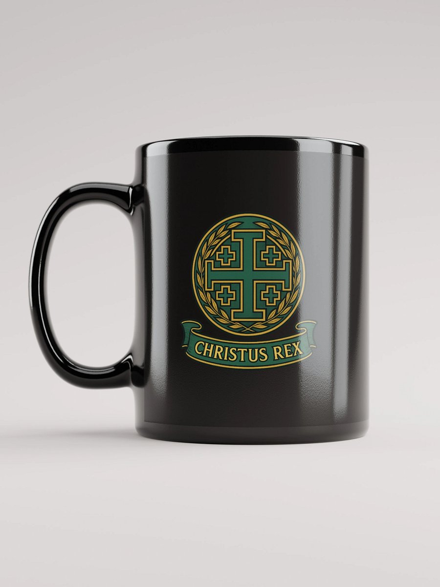 Jerusalem Cross Christus Rex mug green product image (6)