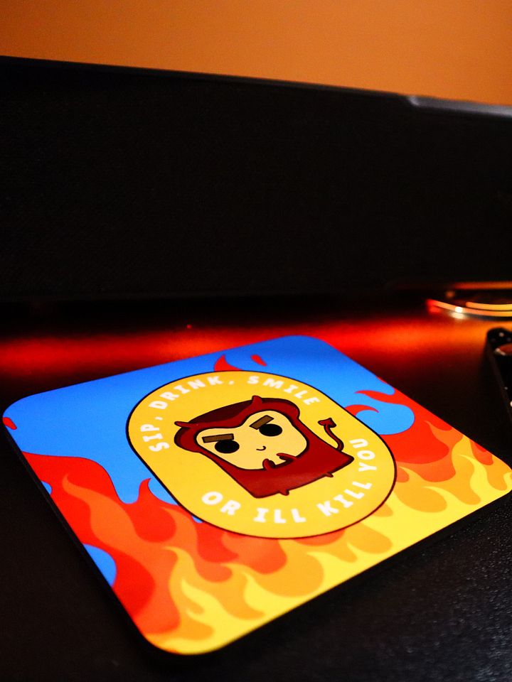 Sip, Drink, SMILE passive aggressive coaster product image (2)