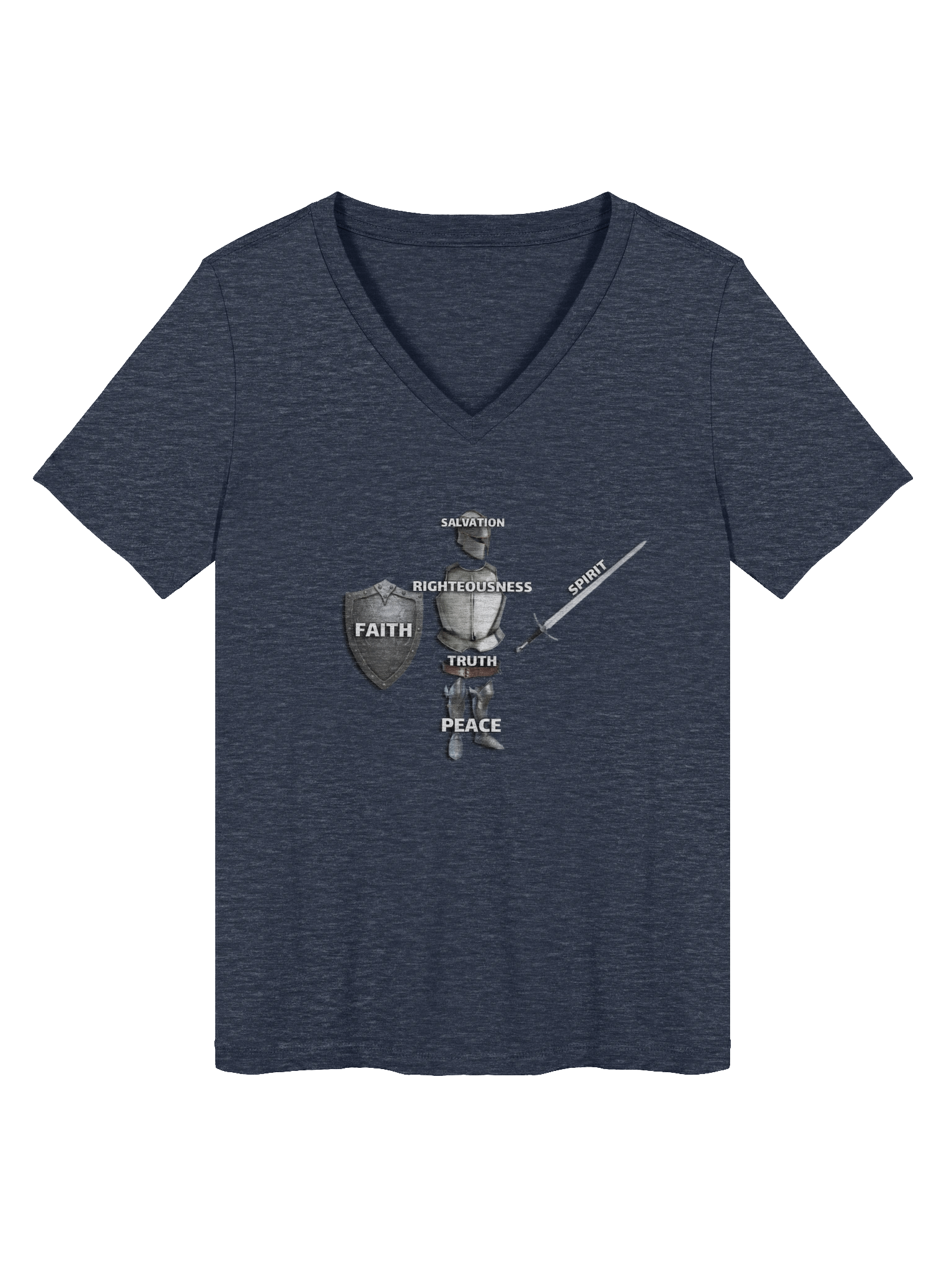 Full Armor of God V-Neck T-Shirt product image (2)