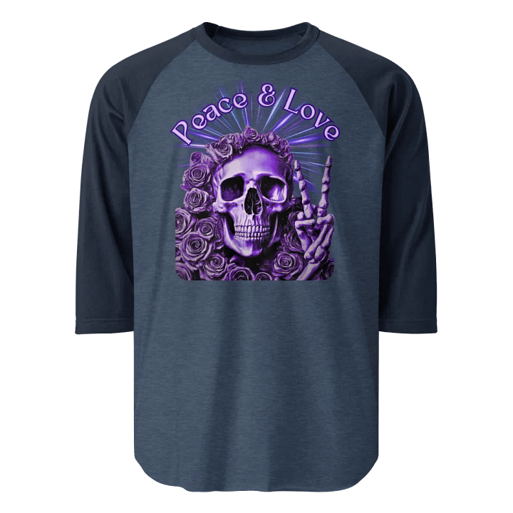 Peace Skull raglan tee product image (1)