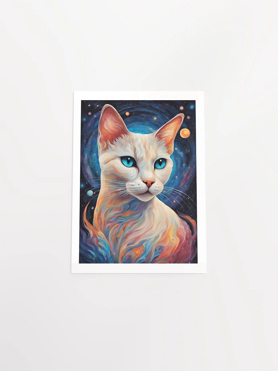 Cosmic WHITE Cat Dreams Poster product image (12)