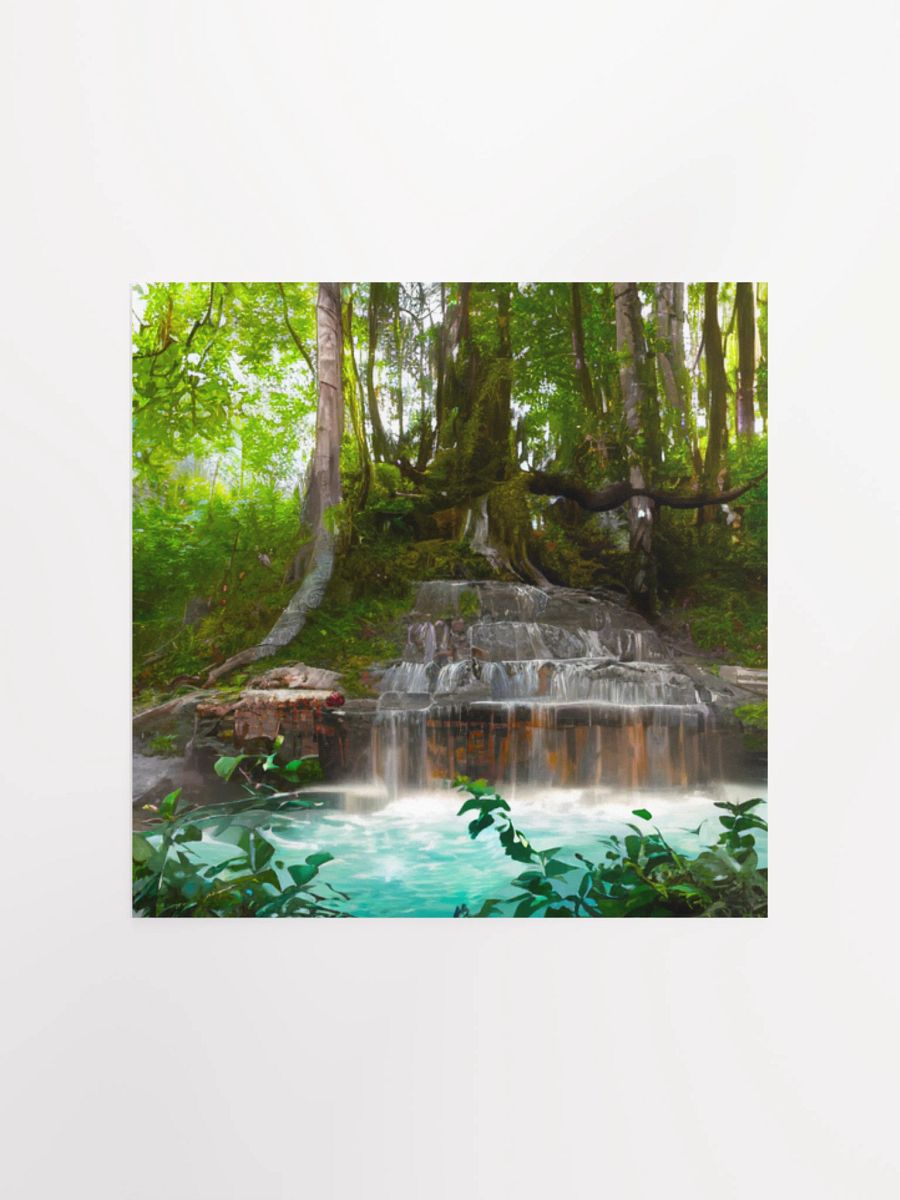 Tranquil Forest Waterfall Poster product image (3)