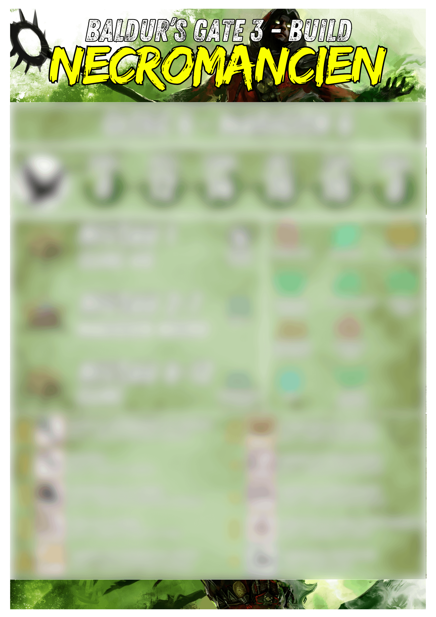 Baldur's Gate 3 : Build Nécromancien (pdf à imprimer) product image (1)