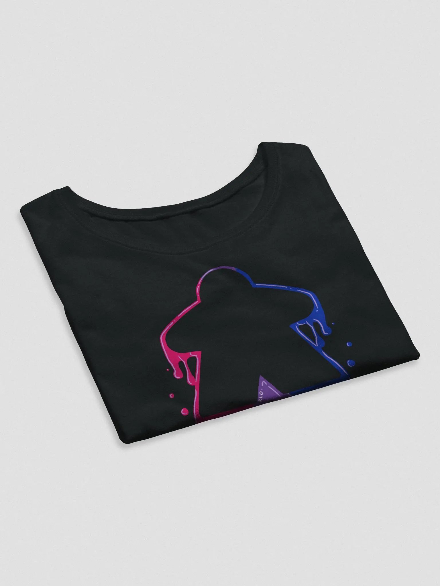 Drippy Bi Pride Meeple Crop Top Shirt product image (4)