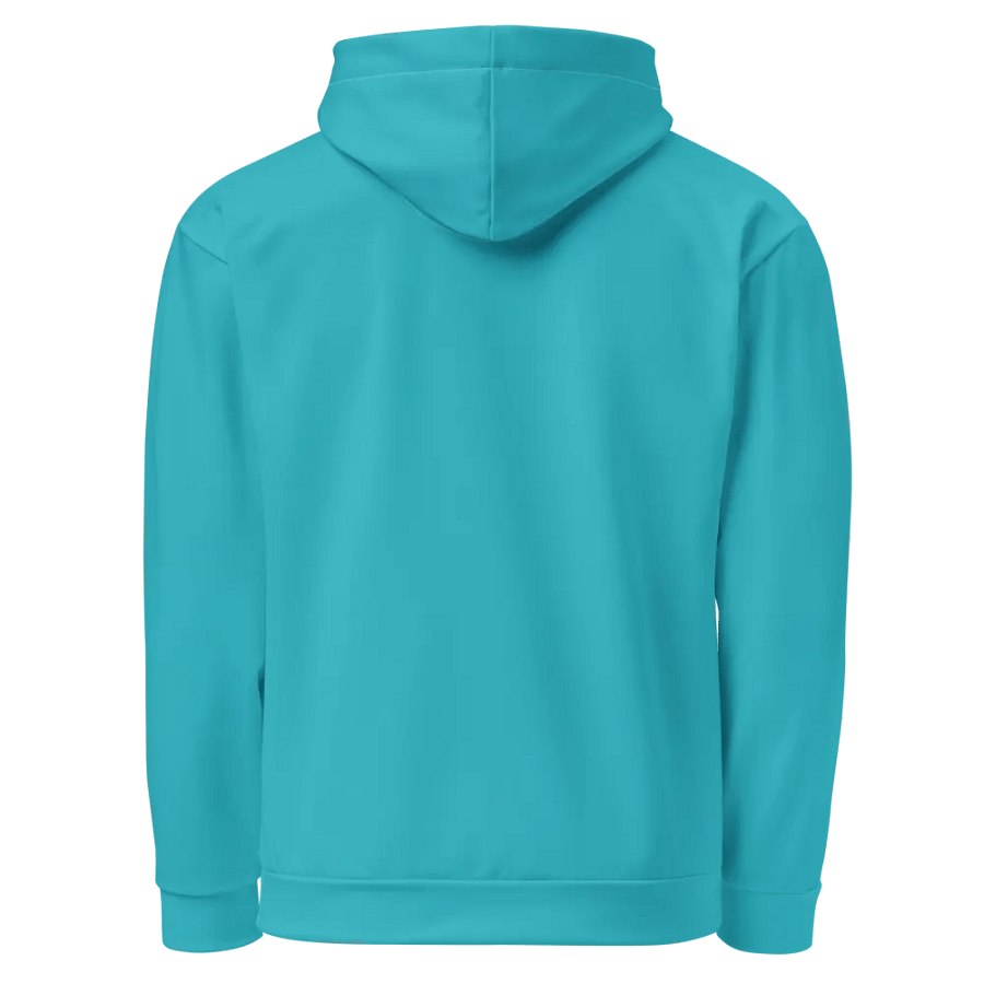 Plain Turquoise Blue Light Summer Unisex Recycled Polyester Heavyweight Premium Hoodie by Treasure Pie product image (2)
