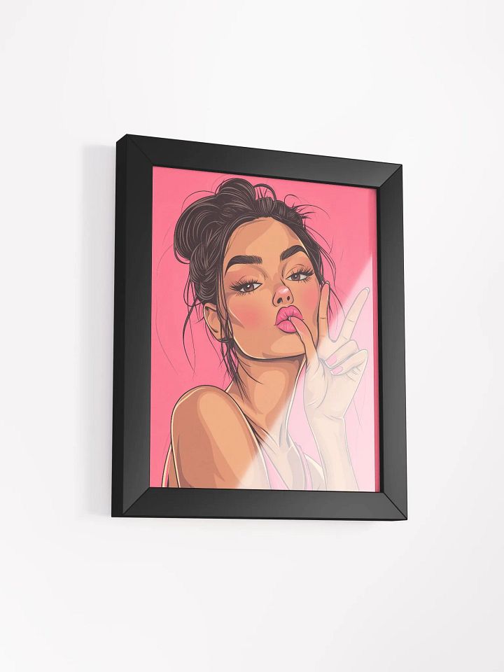 Glamorous Woman Peaceful Pink Portrait Framed Poster product image (25)