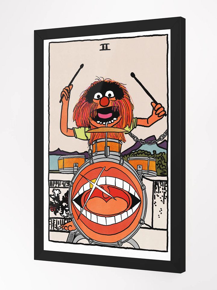Animal Two of Wands Tarot Card Framed Print product image (2)