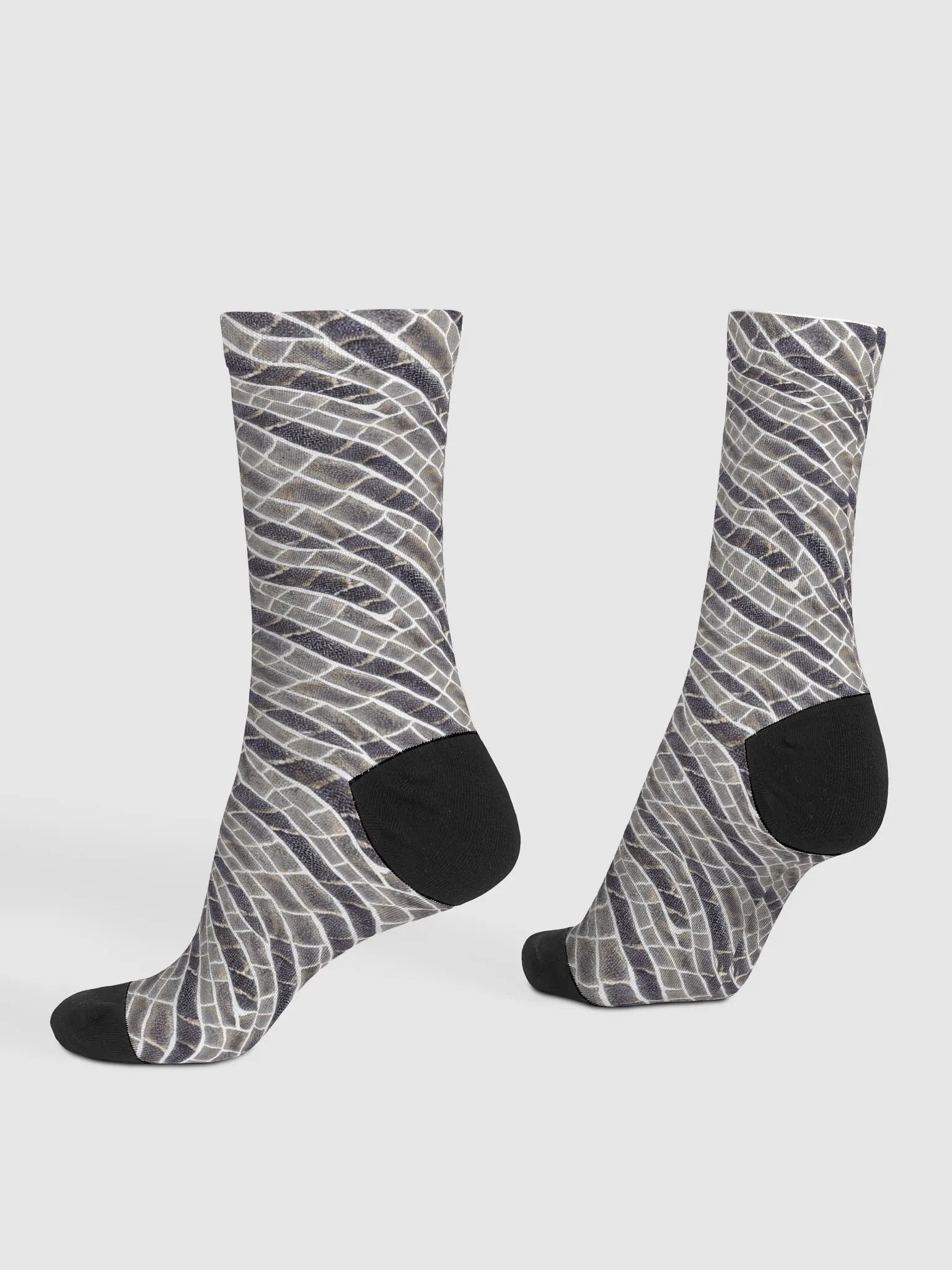 Grey Snake Skin Socks product image (4)