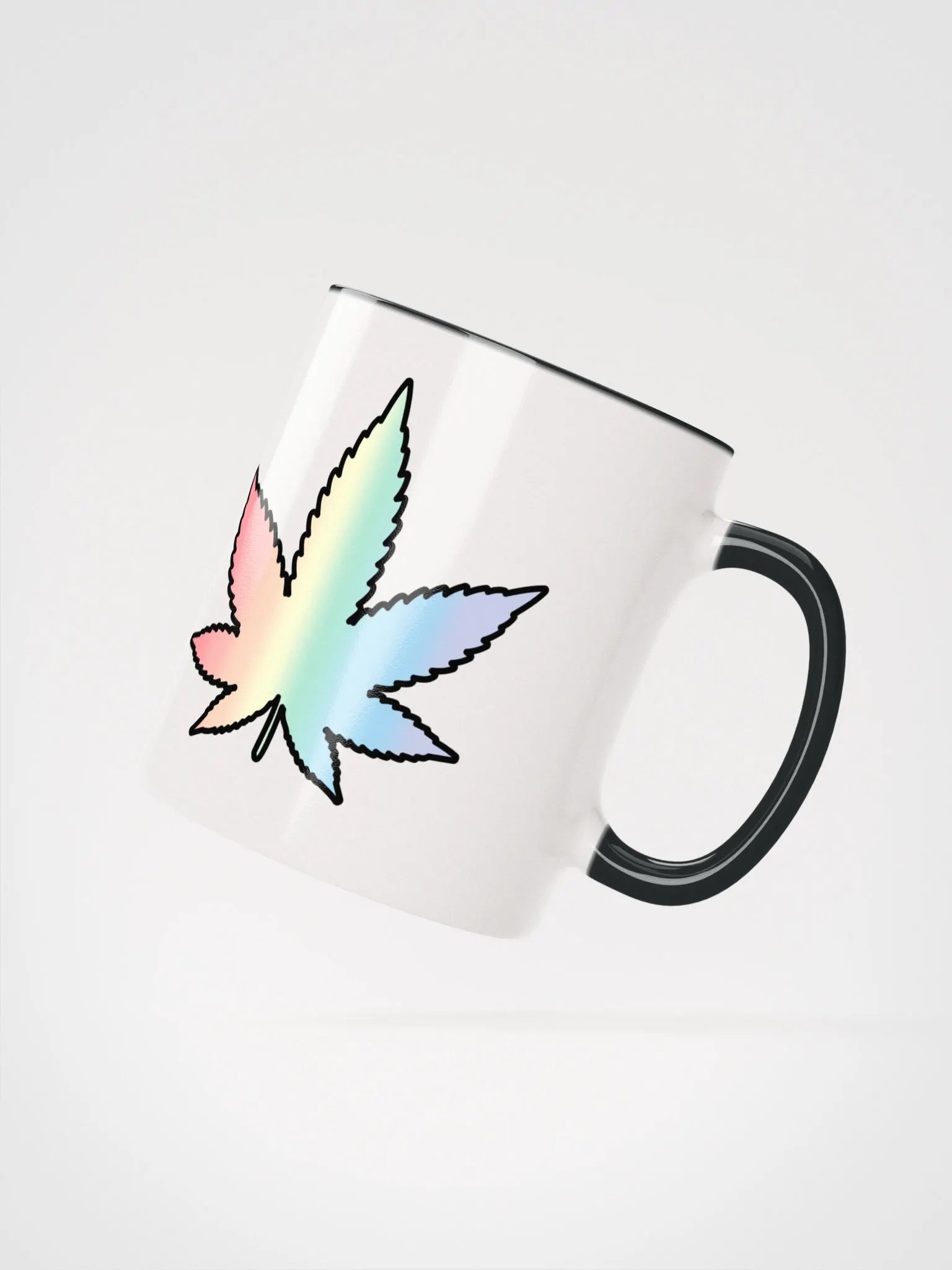 Pastel Rainbow Weed Leaf Mug product image (2)