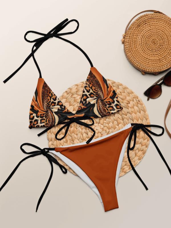 Leopard Print Low Rise Cheeky String Bikini product image (1)