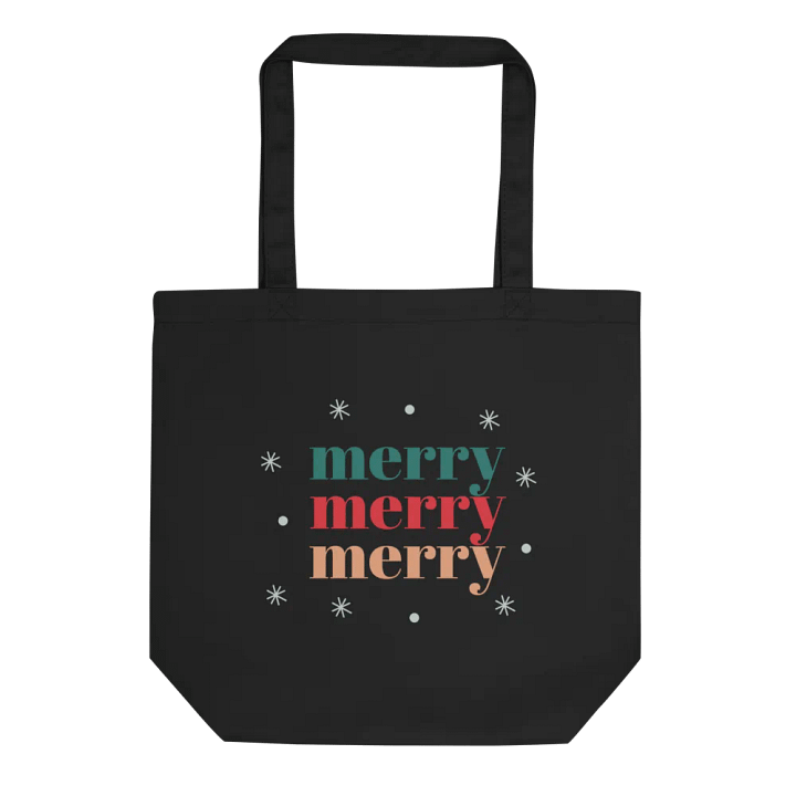 Merry Snowflake Tote Bag product image (2)