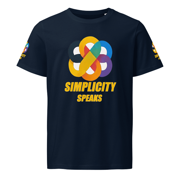 Simplicity Speaks Unisex Organic Loop Design T-Shirt product image (1)