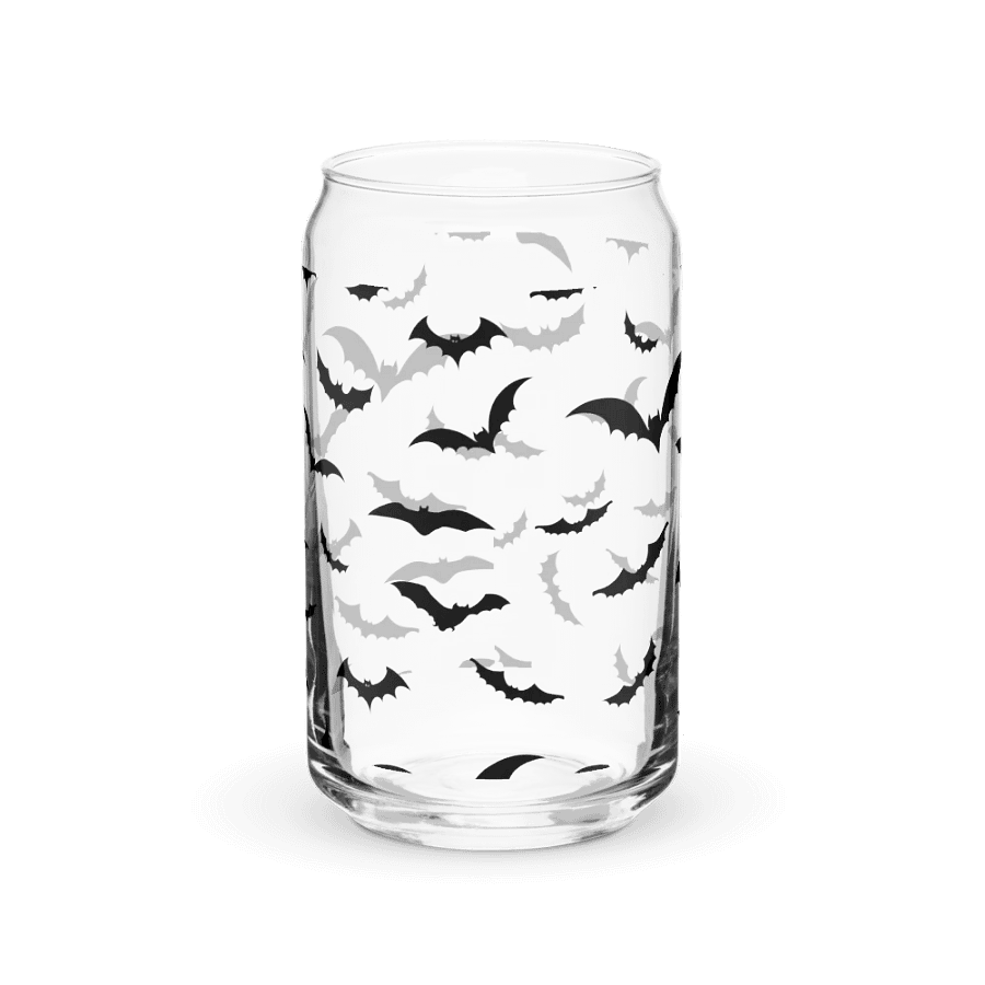 Halloween Bat Print Glass Cup product image (2)