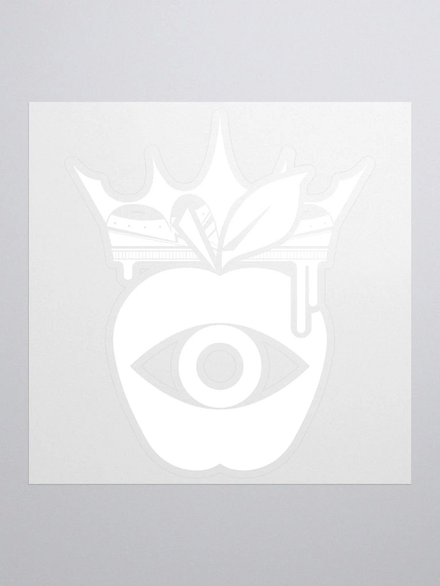 Crowned Apple LARGE (White) ✦ Kiss Cut Stickers product image (2)