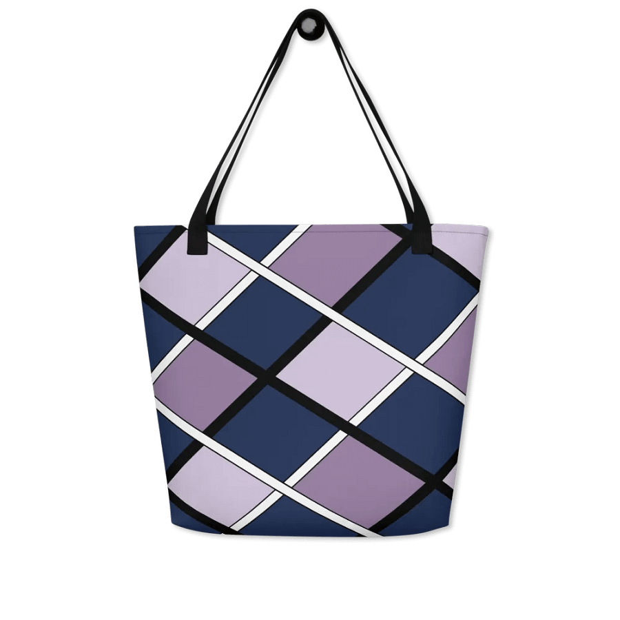 Vibrant Geometric Grid All-Over Tote Bag product image (5)