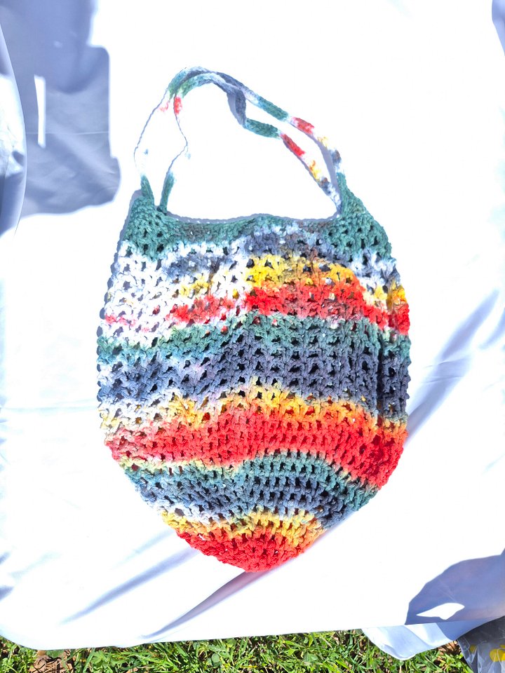 Rasta Tie-Dye Crochet Market Tote product image (1)