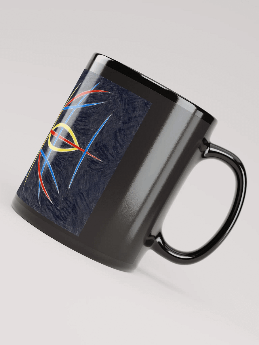 Pinstripe One Black Glossy Mug product image (6)