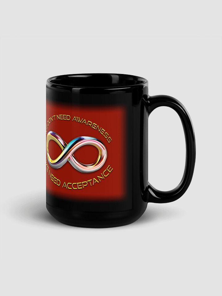 Acceptance is the Cure 15oz Black Glossy Mug product image (2)