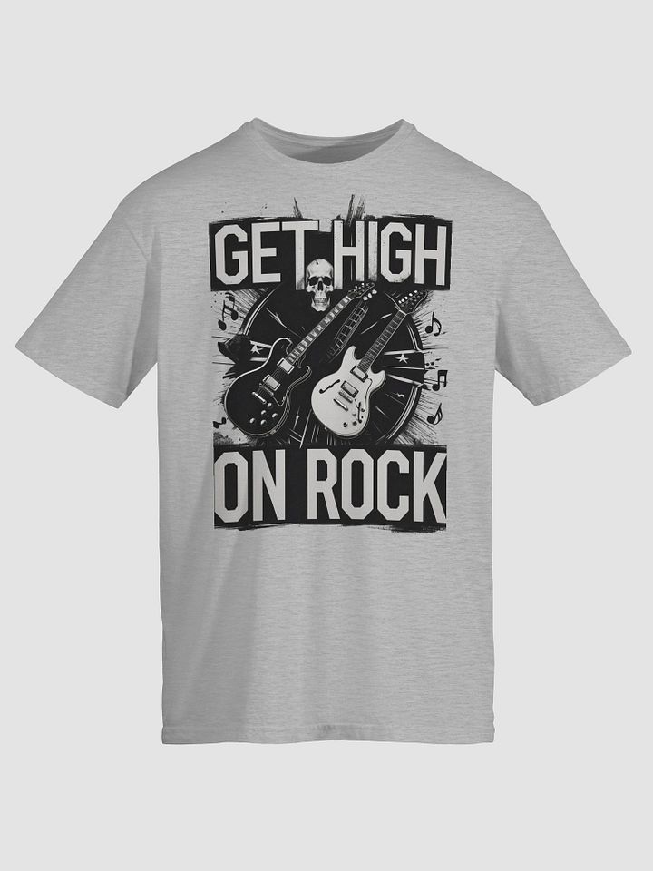 Rock Music-Inspired T-Shirt – Bold 'GET HIGH ON ROCK' Design, Unisex Fit product image (1)