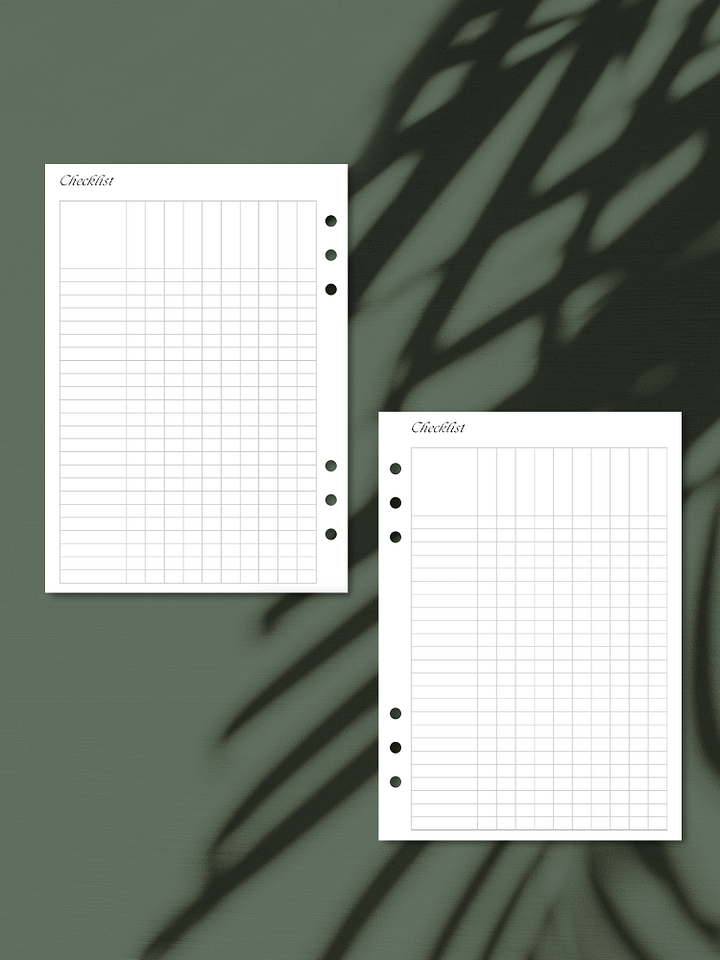 A5 Checklist Inserts for Ring-Bound Planners | Your Go-To for Never Missing a Step product image (1)