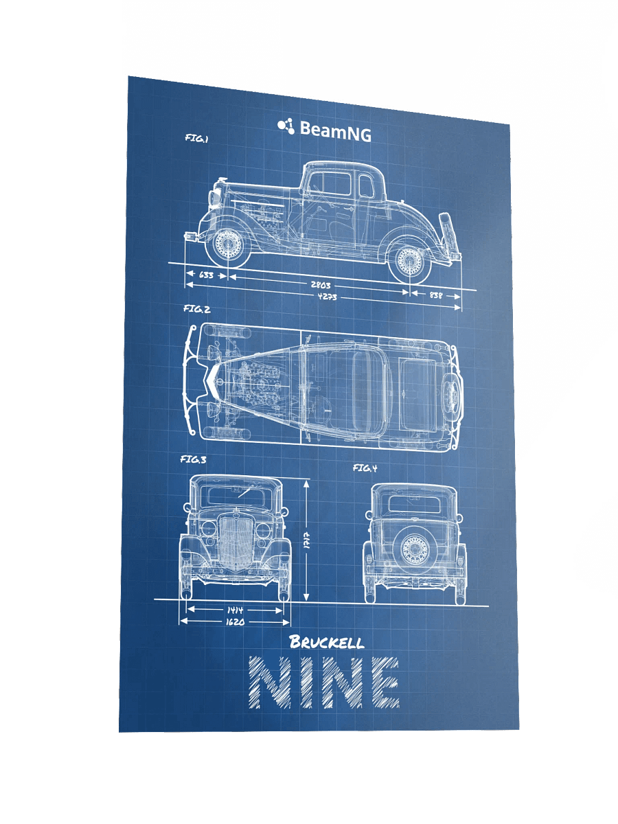 Bruckell Nine Blueprint Poster product image (4)