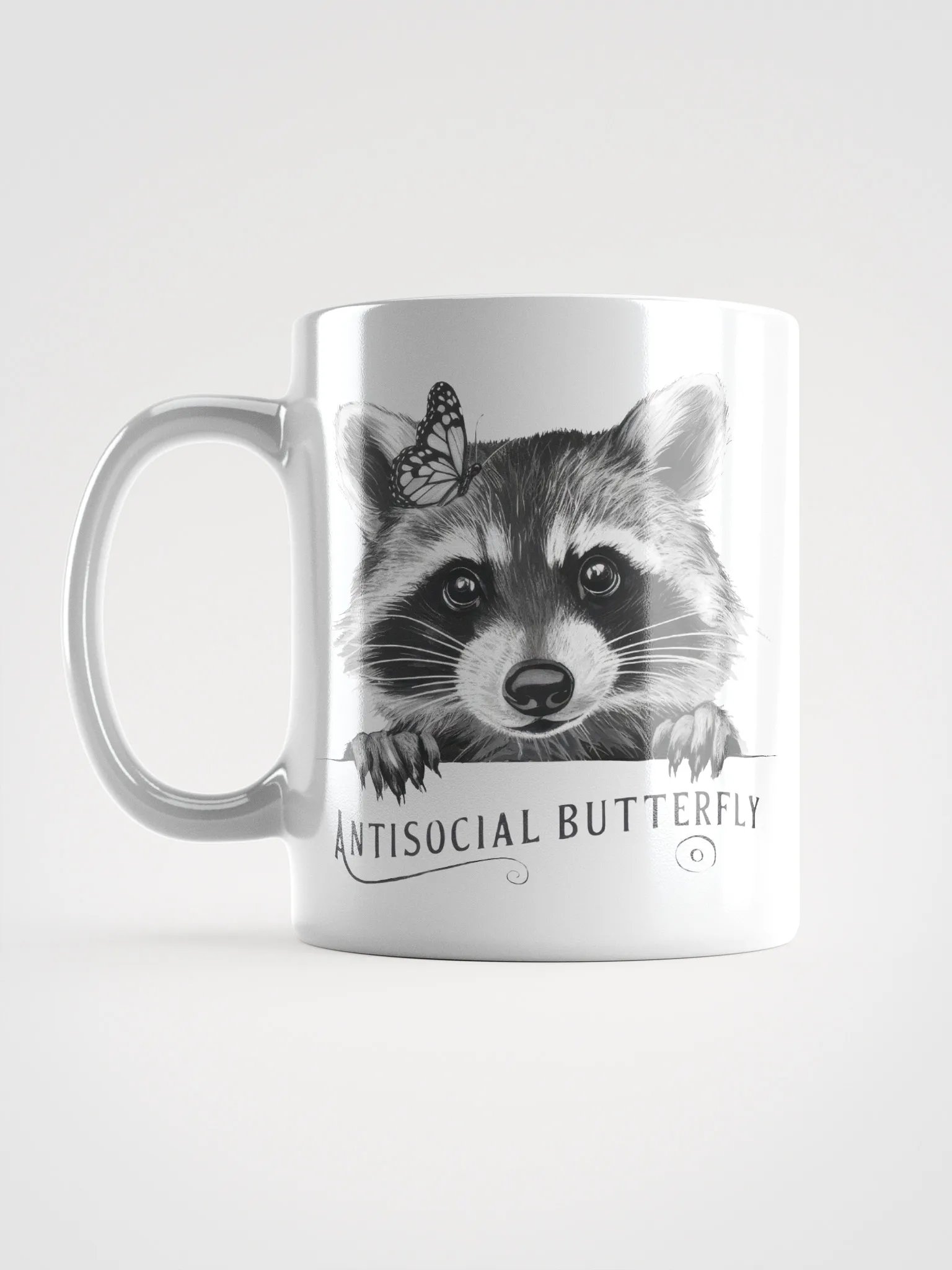 Antisocial Butterfly Raccoon Mug product image (17)