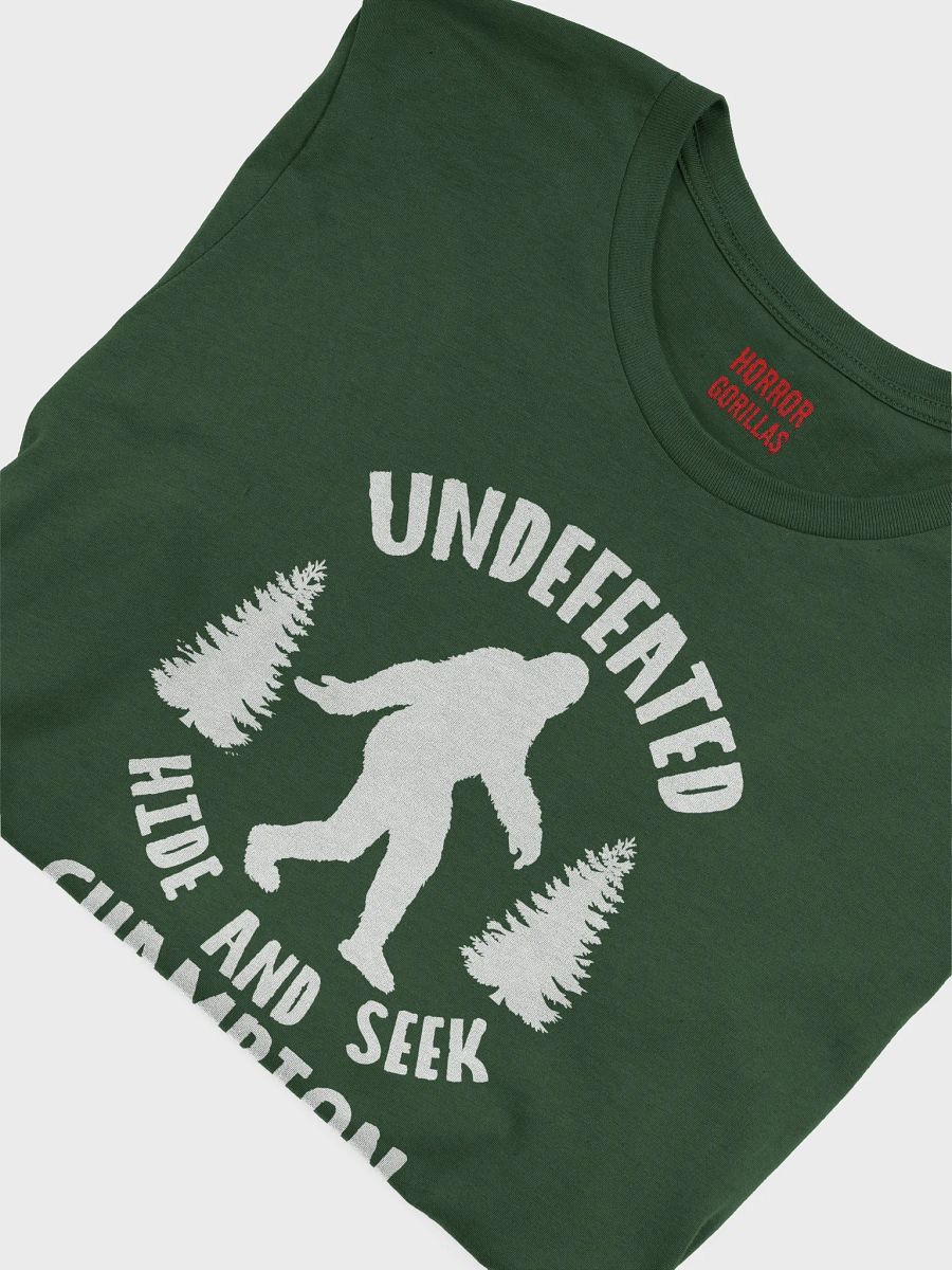 Undefeated Hide and Seek Champion Funny Bigfoot T-Shirt product image (25)