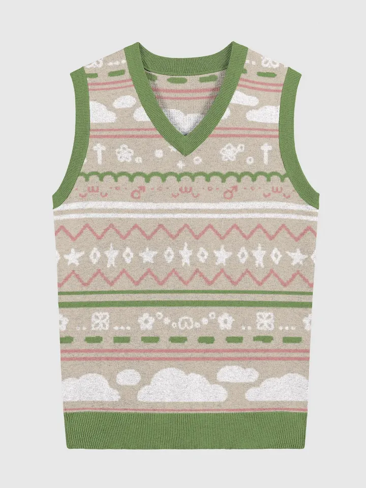 Cloudy Christmas Vest - Beige product image (4)