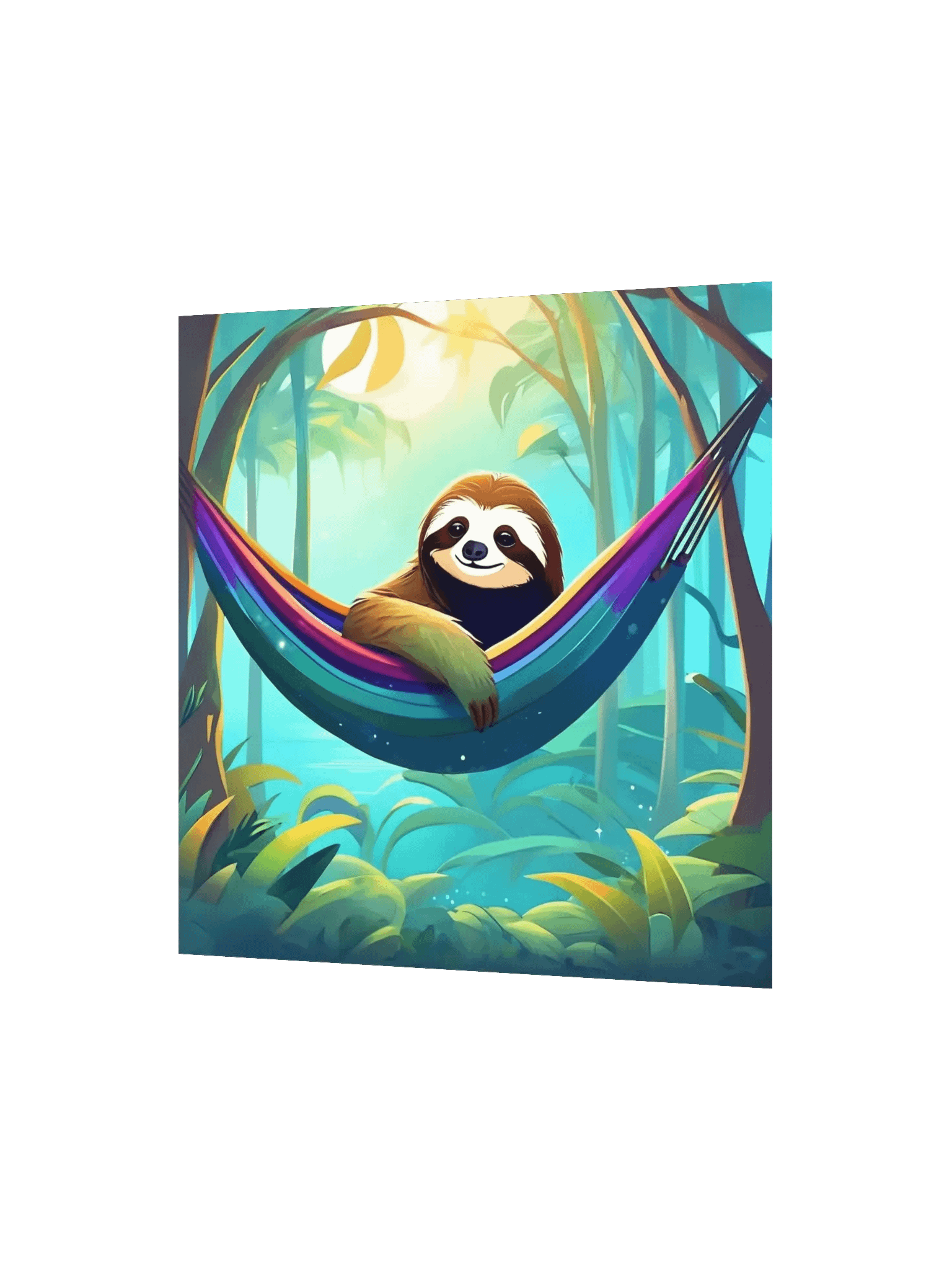 Moonlit Sloth Hammock Poster product image (7)