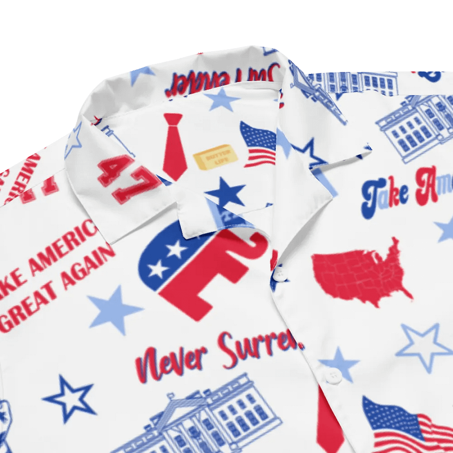Trump 2024 Election-Themed White Pattern Hawaiian Shirt - Patriot Trump Supporter Make America Great Again product image (5)