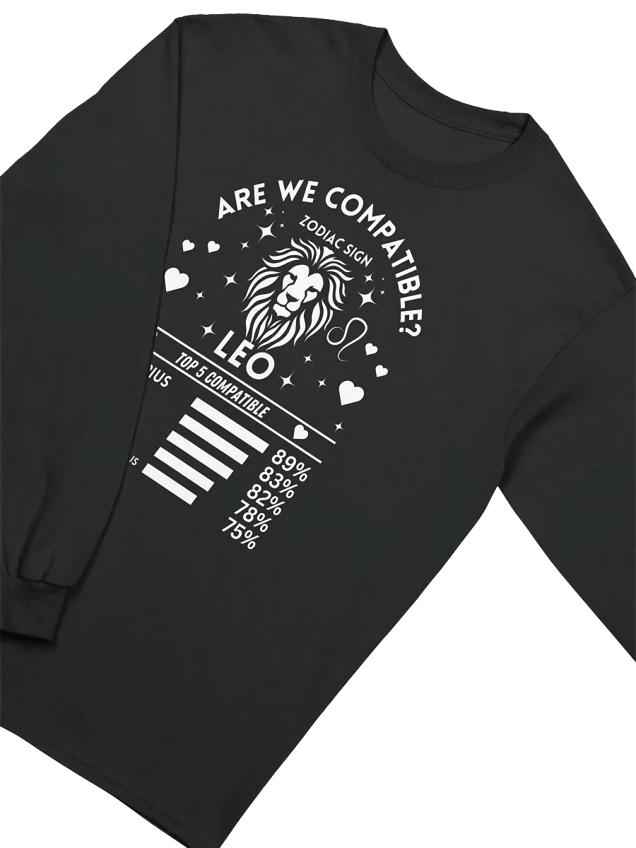 Leo Zodiac Sign Romantic Compatibility - Gildan Ultra Cotton Unisex Long Sleeve T-Shirt - Dark Colors product image (3)