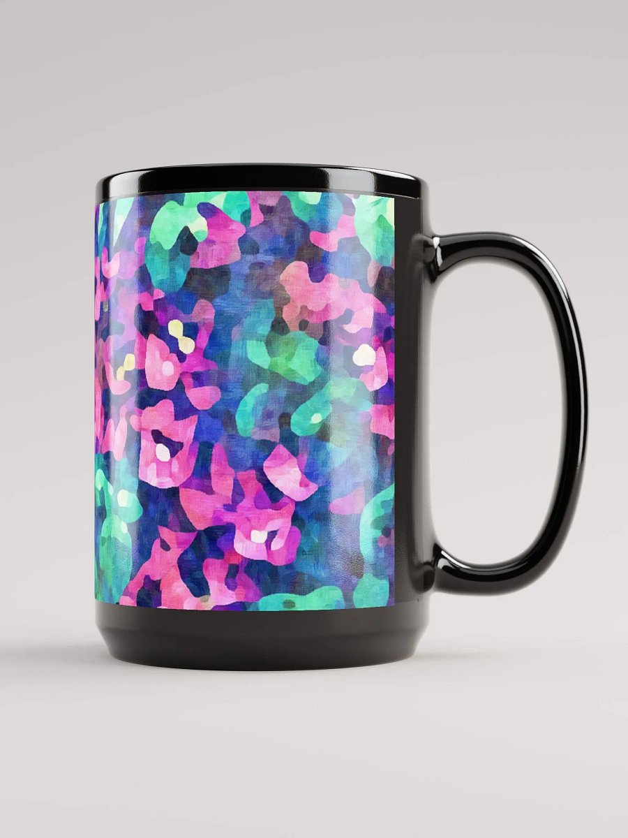 Abstract Graphic | Black Coffee Mug | Bougainvillea Floral product image (3)