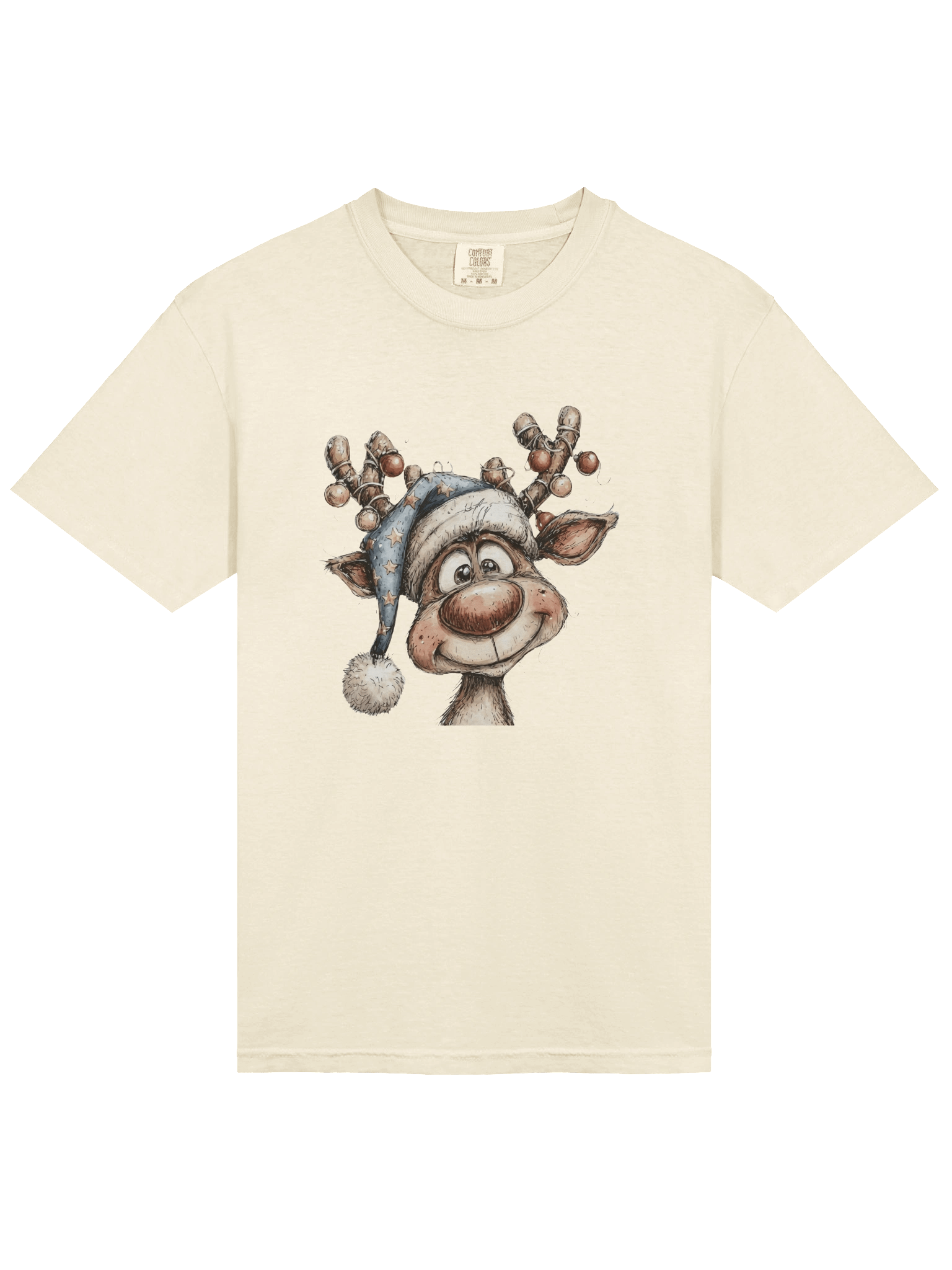 Tangled In Lights Reindeer | Cute Vintage Christmas Tee product image (3)