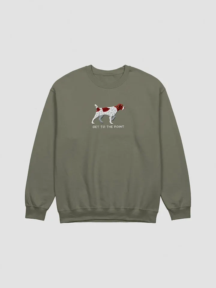 Get to the Point Sweatshirt (Embroidered) of a Wirehaired Pointing Griffon(Liver & White) product image (16)