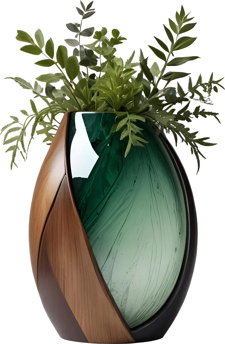 Luxe Botanique – Art Deco Vase PNG product image (1)