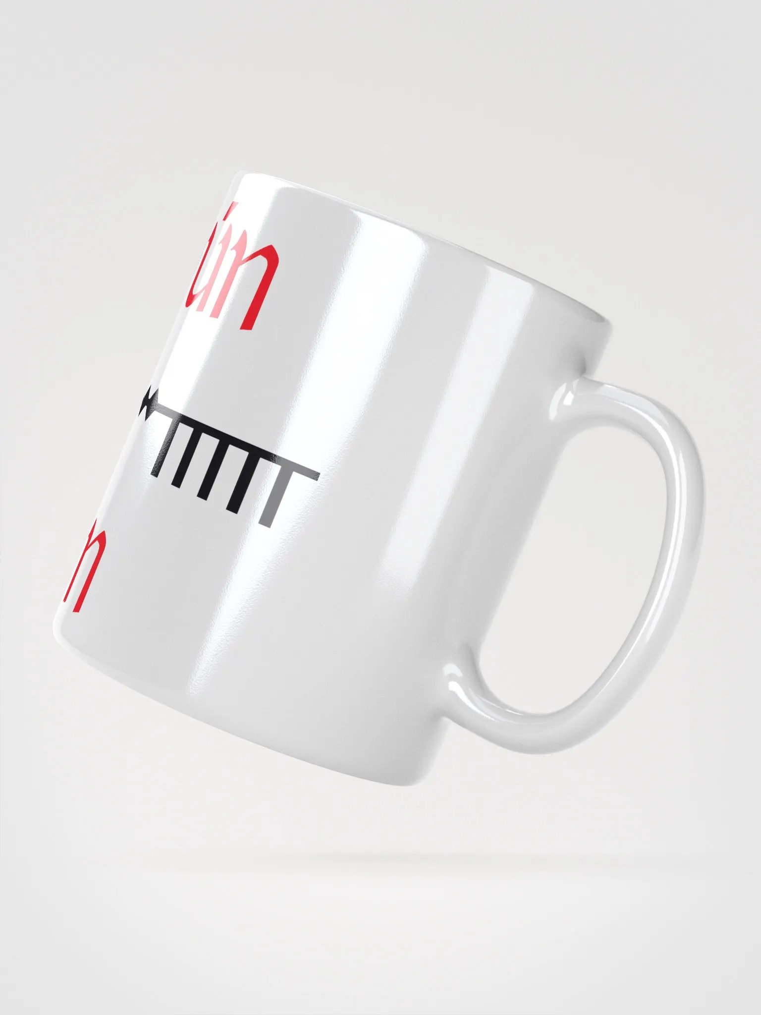 Down/An Dún Scholastic style Ogham White Glossy Mug product image (2)