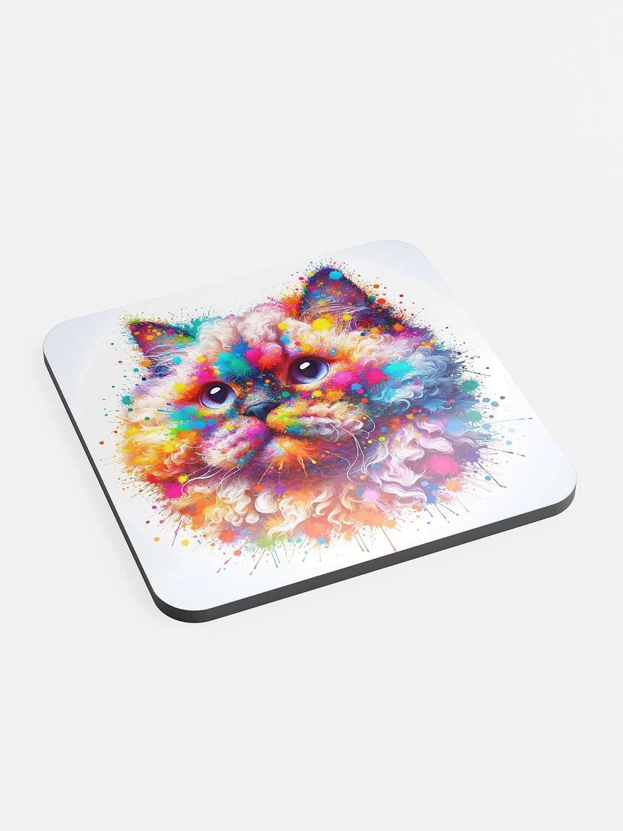 Glossed Cork Coaster: Selkirk Rex product image (2)