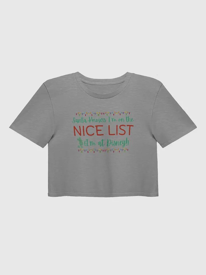 Mickey Mouse NIce LIst Christmas Cropped Tee product image (1)