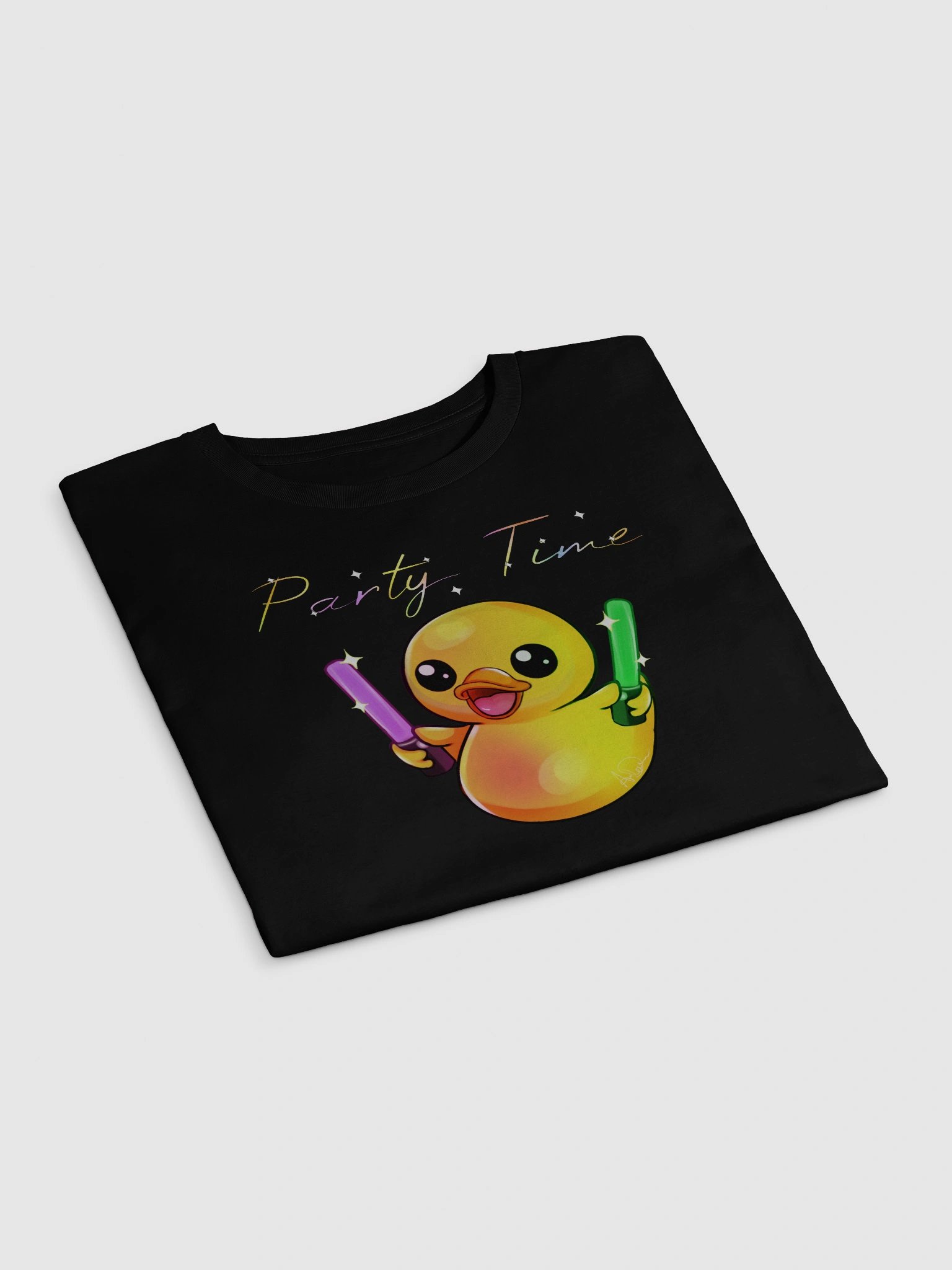 Party Time Rave Duck Crop Top Womens 100% Cotton product image (3)