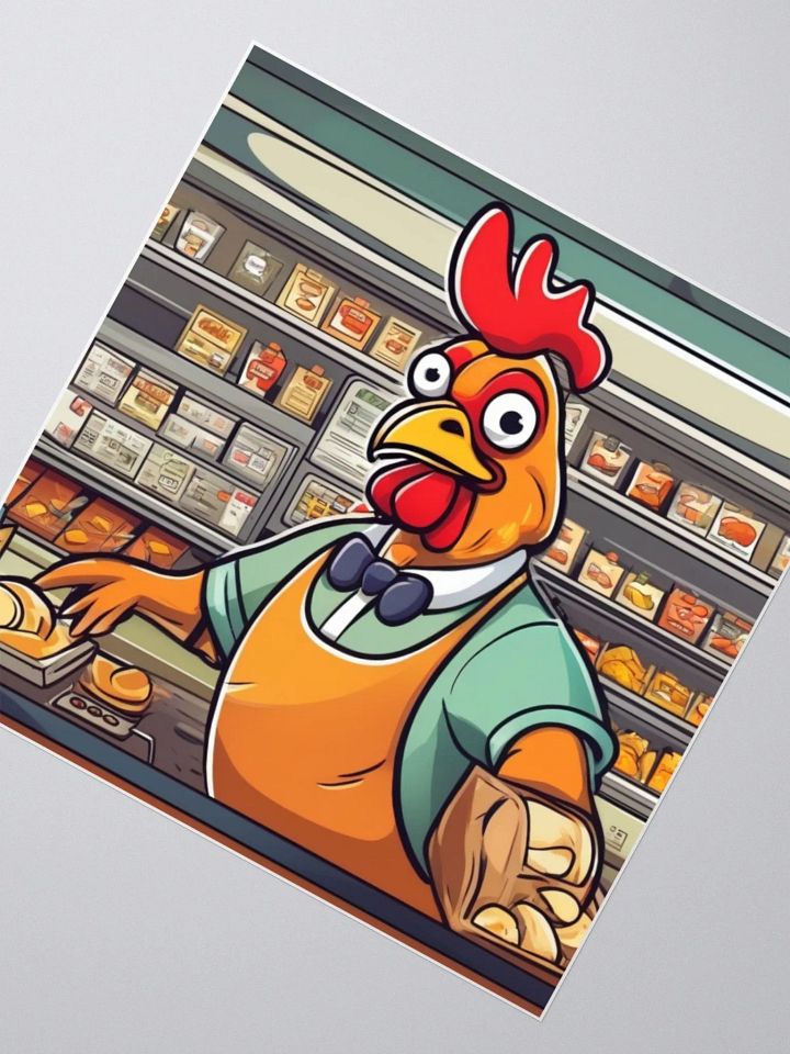 Bakery Rooster Kiss Cut Stickers product image (2)